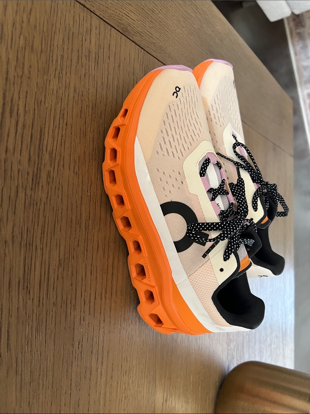 On Running Women’s Orange and White Cloud-Style Sneakers - Picture 3 of 4